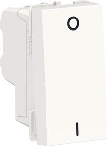 Фото Schneider Electric Unica New NU310118 Выключатель одноклавишный двухполюсный (10 А, 1 модуль, под рамку, скрытая установка, белый)
