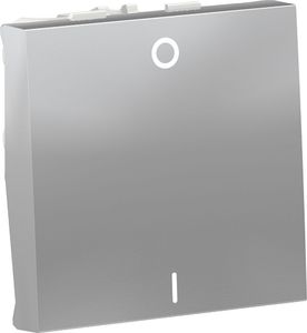 Фото Schneider Electric Unica New NU320130 Выключатель одноклавишный двухполюсный (10 А, 2 модуль, под рамку, скрытая установка, алюминий)