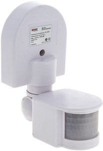 Фото EKF dd-ms-16C Датчик движения MS-16C (ДД)(1200 Вт, 180 °, дальность 12 м, в сборе, настенный, белый)