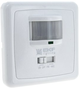 Фото EKF dd-ms-2000 Датчик движения MS-2000 (500 Вт, 140 °, дальность 12 м, в сборе, с/у, IP20, белый)