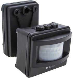 Фото EKF PROxima dd-ms-01-b Датчик движения ИК MS-01 на черный прожектор (1200 Вт, 120 °, дальность 12 м, в сборе, настенный, IP44, черный)
