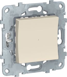 Фото Schneider Electric Unica New NU553744 Выключатель двухкнопочный релейный (10 А, под рамку, скрытая установка, бежевый)