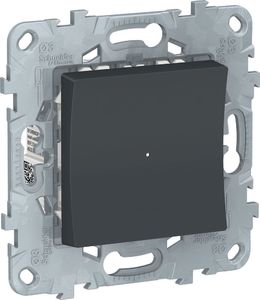 Фото Schneider Electric Unica New NU553754 Выключатель двухкнопочный релейный (10 А, под рамку, скрытая установка, антрацит)