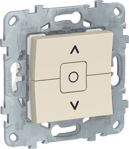 Фото Schneider Electric Unica New NU520844 Выключатель трехклавишный для жалюзи (10 А, под рамку, скрытая установка, бежевый)