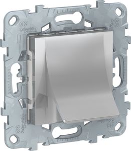Фото Schneider Electric Unica New NU586230 Вывод кабеля (под рамку, скрытая установка, алюминий)