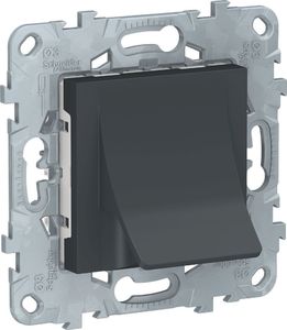 Фото Schneider Electric Unica New NU586254 Вывод кабеля (под рамку, скрытая установка, антрацит)
