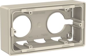 Фото Schneider Electric Unica New NU800444 Коробка для накладного монтажа (2-постовая, открытой установки, бежевая)