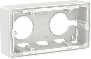 Фото Schneider Electric Unica New NU800418 Коробка для накладного монтажа (2-постовая, открытой установки, белая)