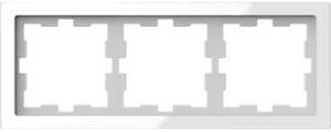 Фото Schneider Electric Merten D-Life MTN4030-6520 Рамка 3-постовая (универсальная, белый кристалл)
