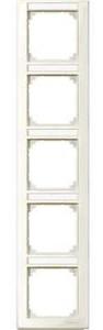 Фото Schneider Electric Merten M-Smart MTN470544 Рамка 5-постовая (вертикальная, поле для надписи, бежевый)