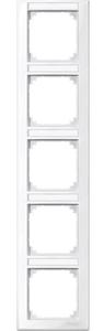 Фото Schneider Electric Merten M-Smart MTN470519 Рамка 5-постовая (вертикальная, поле для надписи, полярно-белый)