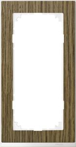 Фото Schneider Electric Merten M-Pure Decor MTN4025-3674 Рамка 2-постовая (универсальная, дуб/брильянтовый белый)