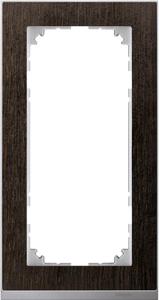 Фото Schneider Electric Merten M-Pure Decor MTN4025-3671 Рамка 2-постовая (универсальная, венге/алюминий)