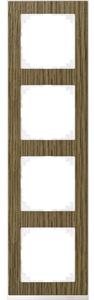 Фото Schneider Electric Merten M-Pure Decor MTN4040-3674 Рамка 4-постовая (универсальная, дуб/брильянтовый белый)