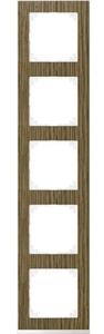 Фото Schneider Electric Merten M-Pure Decor MTN4050-3674 Рамка 5-постовая (универсальная, дуб/брильянтовый белый)