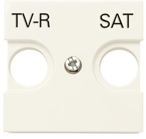 Фото ABB Zenit 2CLA225010N1901 Крышка двойной телевизионной розетки (TV/Radio/SAT, шампань)
