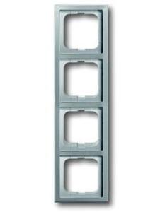 Фото ABB Pure steel 2CKA001754A4320 Рамка 4-постовая (универсал, стальной)