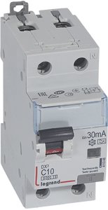 Фото Legrand DX3 411048 Автоматический выключатель дифференциального тока двухполюсный 10А (тип A, 6 кА)