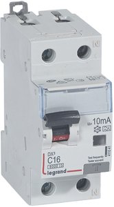 Фото Legrand DX3 411041 Автоматический выключатель дифференциального тока двухполюсный 16А (тип A, 6 кА)