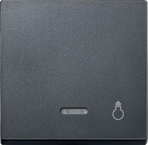 Фото Schneider Electric System M MTN430914 Клавиша одиночная с линзой "Свет" (индикация, антрацит)
