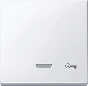 Фото Schneider Electric System M MTN435325 Клавиша одиночная с линзой "Ключ" (индикация, белая)