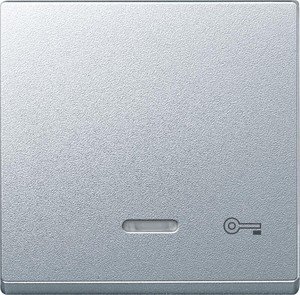 Фото Schneider Electric System M MTN430760 Клавиша одиночная с линзой "Ключ" (индикация, алюминий)