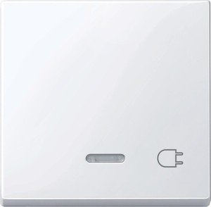 Фото Schneider Electric System M MTN435225 Клавиша одиночная с линзой "Штепсельная вилка" (индикация, белая)