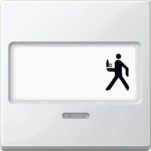 Фото Schneider Electric System M MTN434719 Клавиша одиночная с полем для написи и окошком (индикация, полярно-белая)