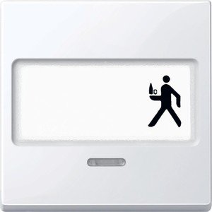 Фото Schneider Electric System M MTN434725 Клавиша одиночная с полем для написи и окошком (индикация, белая)