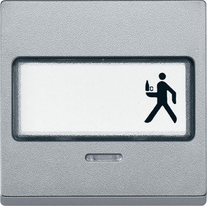 Фото Schneider Electric System M MTN434660 Клавиша одиночная с полем для написи и окошком (индикация, алюминий)