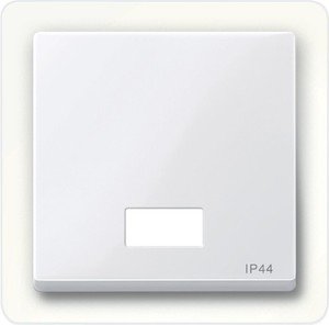 Фото Schneider Electric System M MTN432725 Клавиша одиночная с окошком (IP44, индикация, белая)