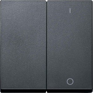 Фото Schneider Electric System M MTN312014 Клавиша двойная "вкл/выкл" (антрацит)
