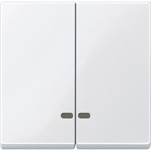 Фото Schneider Electric System M MTN3420-0325 Клавиша двойная с окошком (индикация, белая)