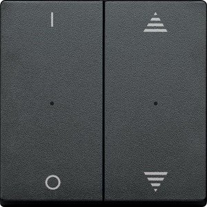 Фото Schneider Electric System M MTN625614 Клавиша двойная "I/O" со стрелками вверх/вниз (KNX, антрацит)