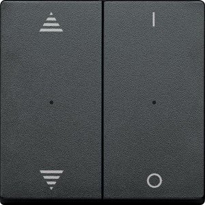 Фото Schneider Electric System M MTN625714 Клавиша двойная "I/O" со стрелками вверх/вниз (KNX, антрацит)