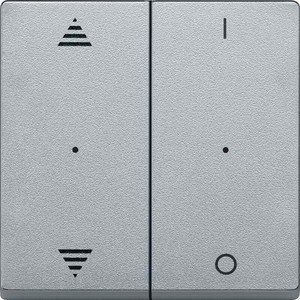 Фото Schneider Electric System M MTN625760 Клавиша двойная "I/O" со стрелками вверх/вниз (KNX, алюминий)