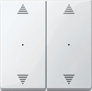 Фото Schneider Electric System M MTN619719 Клавиша двойная со стрелками вверх/вниз (KNX, полярно-белая)