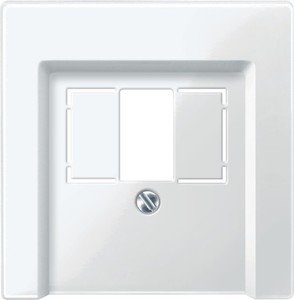 Фото Schneider Electric System M MTN296019 Крышка розетки информационной (Audio/USB, полярно-белая)
