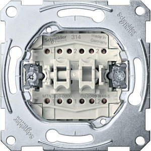 Фото Schneider Electric System M QuickFlex MTN3626-0000 Переключатель двухклавишный (16 А, механизм, скрытая установка)