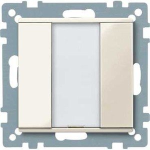 Фото Schneider Electric System M Plus MTN617144 Выключатель однокнопочный (KNX, под рамку, индикация, скрытая установка, бежевый)