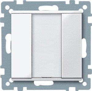 Фото Schneider Electric System M Plus MTN617119 Выключатель однокнопочный (KNX, под рамку, индикация, скрытая установка, полярно-белый)