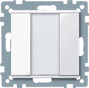 Фото Schneider Electric System M Plus MTN617125 Выключатель однокнопочный (KNX, под рамку, индикация, скрытая установка, белый)