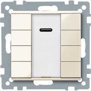 Фото Schneider Electric System M Plus MTN617544 Выключатель четырехкнопочный с ИК-приемником (KNX, под рамку, индикация, скрытая установка, бежевый)