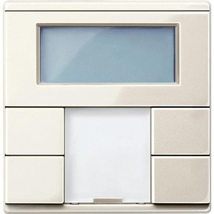 Фото Schneider Electric System M Plus MTN6212-0344 Выключатель двухкнопочный с терморегулятором (KNX, под рамку, индикация, скрытая установка, бежевый)