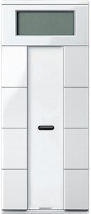 Фото Schneider Electric System M Plus MTN6214-0319 Выключатель четырехкнопочный с терморегулятором (KNX, под рамку, индикация, скрытая установка, полярно-белый)