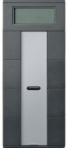 Фото Schneider Electric System M Plus MTN6214-0414 Выключатель четырехкнопочный с терморегулятором (KNX, под рамку, индикация, скрытая установка, антрацит)
