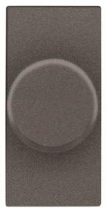 Фото ABB Zenit 2CLA216010N1801 Светорегулятор электронный поворотный (500 Вт, под рамку, скрытая установка, 1 модуль, антрацит)