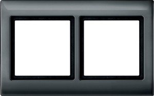 Фото Schneider Electric Merten Aquadesign MTN400214 Рамка 2-постовая (IP44, универсальная, антрацит)