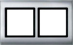 Фото Schneider Electric Merten Aquadesign MTN400260 Рамка 2-постовая (IP44, универсальная, алюминий)