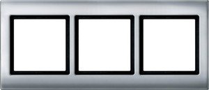Фото Schneider Electric Merten Aquadesign MTN400360 Рамка 3-постовая (IP44, универсальная, алюминий)